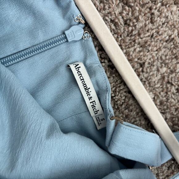 Abercrombie & Fitch A&F Mila Midi Dress A Line Sz Small Lilac Blue Square Neck - Picture 13 of 15